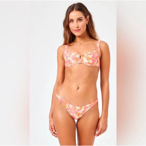 L*Space Camacho Full Floral Bikini Bottom - Picture 1 of 6